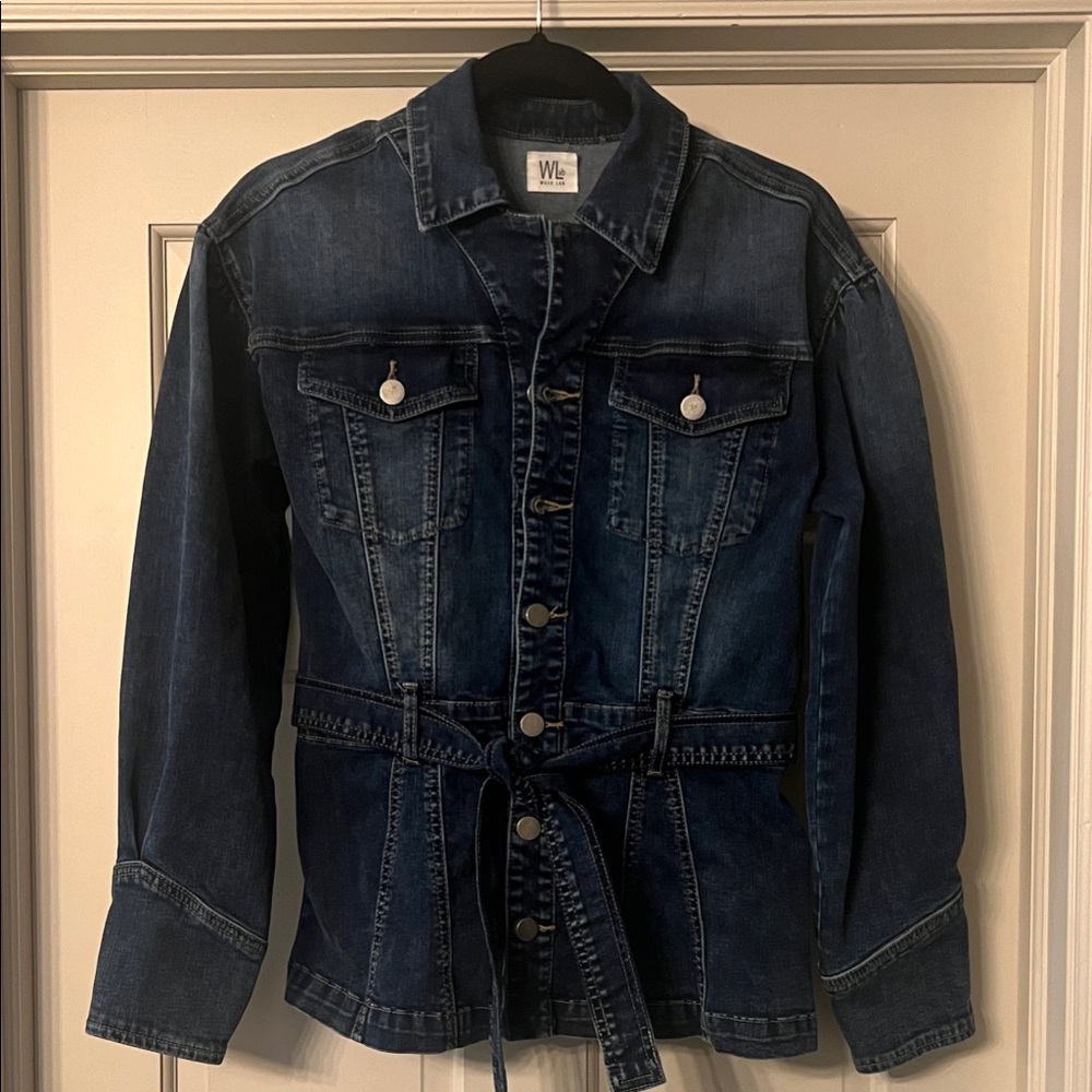 Women's Indigo Denim Jacket with Belt
